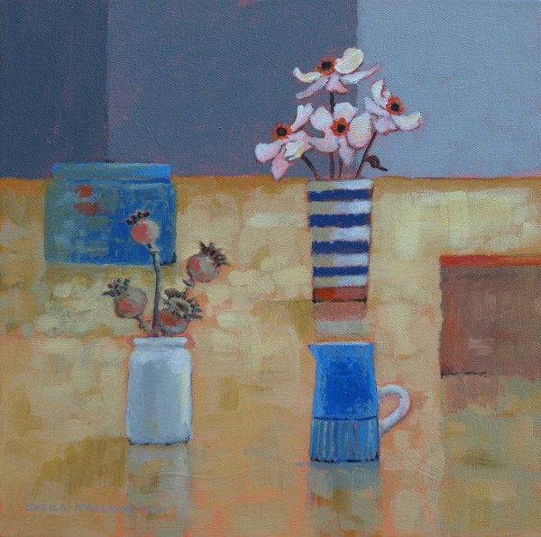 Cosmos and poppyheads