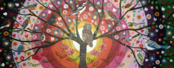 The Colourful Rainbow Tree of Life with Birds