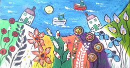 Jewelled flowers by the sea